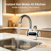 Robinet d'eau chaude électrique sans réservoir OEM 3500W, étanche IPX4, avec affichage LED, température constante, économie d'énergie, en plastique, pour usage domestique