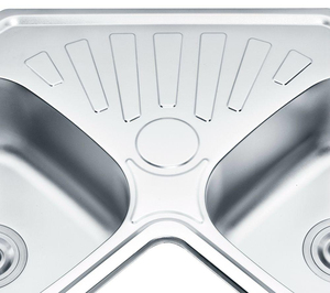 Fregadero Doble Octagonal para Cocina, Fregadero Esquinero para Cocina - Product Image 3