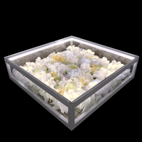 Plateforme de scène LED pour mariage et fête, avec fleurs lumineuses sur un sol de danse en verre trempé à effet 3D SIMPSON