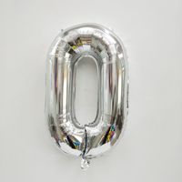 Lettres de ballon numérique en film d'aluminium argenté de 32 pouces pour les décorations de salle de fête d'anniversaire et de mariage de la fête des mères