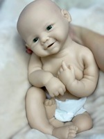 Muñeca Reborn sin Pintar de 17 Pulgadas - Cuerpo Completo de Silicona Realista, Suave y Lavable para Niñas de 3+ Años