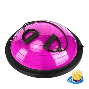 PP + PVC setengah-<span class=keywords><strong>ball</strong></span> Set untuk Yoga kebugaran pembakar lemak bola latihan dengan pompa kaki inti memperkuat bola keseimbangan - Product Image 3