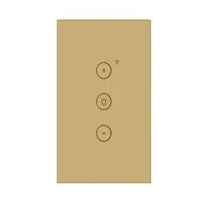 Novo design USW8832C melhor placa de interruptor dimmer de vidro regulável de baixa tensão com toque de vidro de 1 via