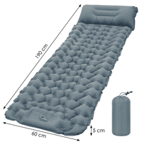 Matelas de camping auto-gonflant premium style fromage en mousse 3D avec pompe à pied intégrée, résistant à l'humidité