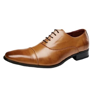 2025 chaussures Oxford en cuir véritable de style d'affaires décontracté pour hommes à lacets de haute qualité pour les fêtes de mariage et les occasions formelles - Product Image 5