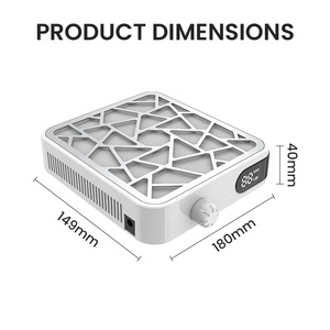 Ventilateur turbo sans fil portable pour bureau, mini aspirateur à poussière pour ongles, extracteur de poussière pour salon à domicile, équipement de manucure - Product Image 6