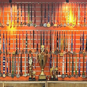 Artículos conmemorativos personalizados para reuniones deportivas escolares, placa de identificación de metal de carrera de maratón de estilo antiguo, medalla de oro moderna, Honor - Product Image 6