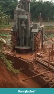 HFJ180T 180m mini römork traktör monte su kuyu sondaj donanımı tarım sektörü için ev kullanımı maden sondaj kulesi