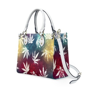 Offre Spéciale hawaïen feuille impression femmes PU sacs <span class=keywords><strong>à</strong></span> main en cuir et sacs <span class=keywords><strong>à</strong></span> main de luxe dames concepteur en cuir cartable fourre-tout sac <span class=keywords><strong>à</strong></span> bandoulière - Product Image 6