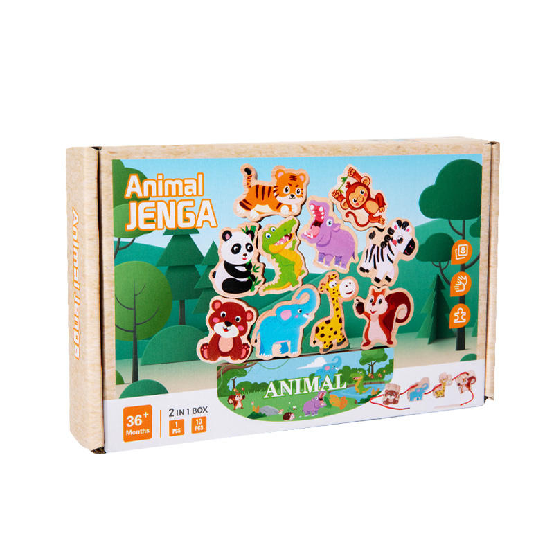 Style animal-Tour empilable 2-en-1 avec corde