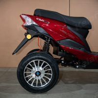 Tricycle électrique à 2 places pour passagers et marchandises avec pédalage assisté, carrosserie ouverte, puissance 500W, tension 60V, tricycle électrique à 3 roues