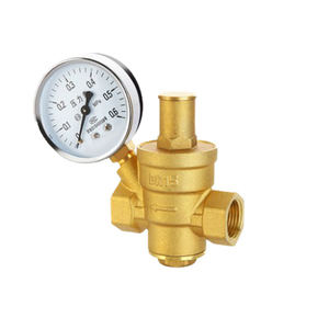 Robinet régulateur DN20, robinet réglable en laiton, vanne de réduction de pression d'eau avec manomètre PRV - Product Image 6