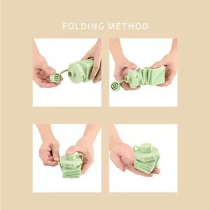 Bình nước thể thao silicone gấp gọn, chống rò rỉ, tái sử dụng, không chứa BPA, dung tích 550ML, có dây đeo tay, thích hợp cho xe đạp - Product Image 2