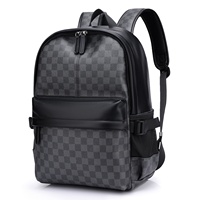 Sac à dos pour ordinateur portable en PVC pour hommes, 14 pouces, étanche, multi-usages, pour affaires et voyages, avec fermeture éclair, sac à bandoulière quotidien en polyester pour le bureau
