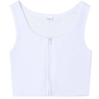 Service OEM Maillot de corps en maille respirant à poitrine plate et fine S-4XL débardeurs à fermeture éclair