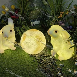 Outdoor Fiberglass Rabbit Motif <b>Lighting</b> with IP65 LED Figure for Weather Resistant Displays - Product Image 6
