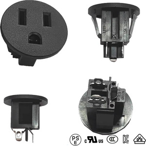 เต้ารับไฟฟ้าแบบติดตั้งใหม่ได้ 15A 125V NEMA 5-15R รูปทรงกลม - Product Image 4