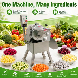Machine à découper les légumes et les fruits en cubes, pour usage commercial, capacité 500-800 kg/h, fournie par l'usine - Product Image 1