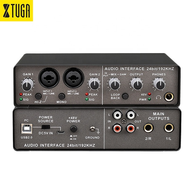 Xtuga Q24 Upgrade External USB Musical Audio Interface for PC Studio Recording Improved Sound Cards
