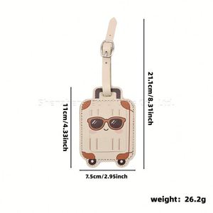 Personalized Cute Cartoon Animal Prints Fashionable Pu Leather Luggage Privacy Protection Carry-On Bags Custom <b>Name</b> <b>Tags</b> - Product Image 5