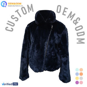 Veste d'hiver pour femme en jean denim rembourrée en fausse fourrure épaisse de haute qualité, fabrication OEM Q&D 2026 - Product Image 1