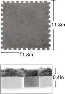 Tapis de sol emboîtable en fourrure épaisse pour chambre d'enfant, idéal pour animaux de compagnie, vente en gros d'usine, décoration - Product Image 2