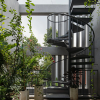 ECT 2023 Escaliers en colimaçon d'extérieur en acier inoxydable