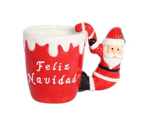 Juego de vajilla de cerámica personalizada para vacaciones, tazas 3D de café de Navidad, nuevas - Product Image 4
