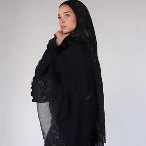 Offre Spéciale solide Modal arabe Polyester imprimé fleurs d'hiver foulard turc Hijabs pour les musulmans moyen-orient châle - Product Image 4