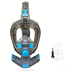 Full Face Diving Mask MZ1520 Orange Blue Anti Fog Waterproof All Dry Snorkel Adult Swimming Equipment - Product Image 3