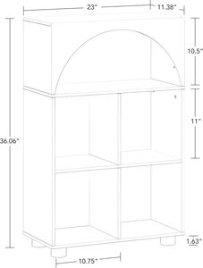 Estantería Curva para Niños con Cubos de Almacenamiento - Estante Arqueado para Juguetes, Ideal para Libros y Salas de Juegos - Product Image 3