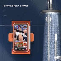 Support mural pour téléphone portable, rotatif à 360 degrés, pour salle de bain, avec écran tactile