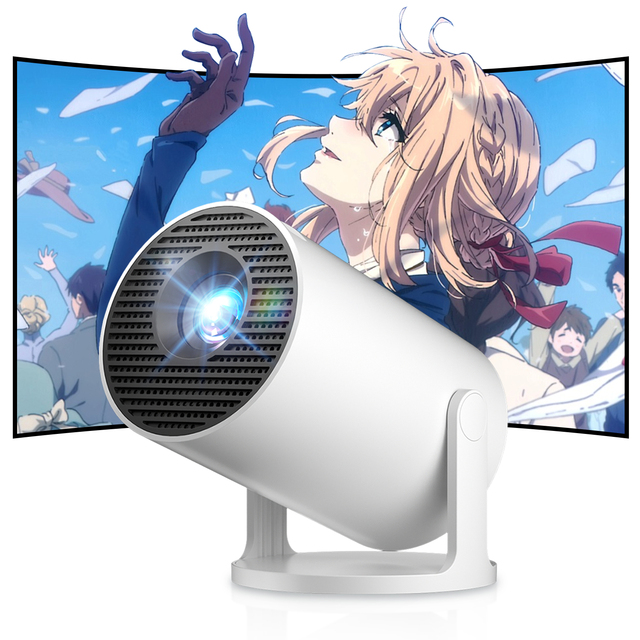 Salange Newest Hy300 Pro Plus Outdoor Short Throw Mini Projector 170 ASNI 720P Full HD Portable Projector WIFI 6 Beamer