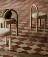 Ensembles de tables à manger malaisiennes avec chaises en forme de beignets