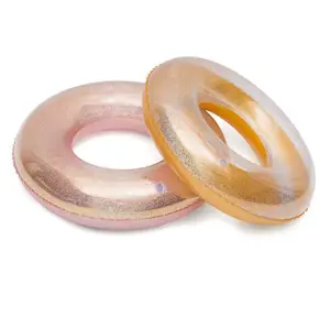 Bouée gonflable Mart dorée avec paillettes pour piscine et <span class=keywords><strong>bain</strong></span>, jouet flottant pour l'eau - Product Image 1