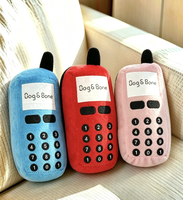 Jouet à mâcher pour chien en peluche en forme de téléphone, moderne, mignon, couineur, écologique, durable, interactif, pour l'entraînement et soulage l'ennui des chiens