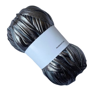 Handmade <b>100</b>% <b>Polyester</b> Eco-Friendly Slub <b>Yarn</b> Crochet Bags Wholesale 100g 2cm <b>Yarns</b> Fabric Strips Segmental Dyed Fancy Weaving - Product Image 4
