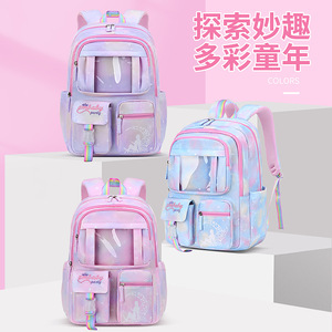 Girls School Backpack Nylon Lightweight Large Capacity Cartoon Print For Elementary Students Grades 1-6 Education Use - Product Image 5