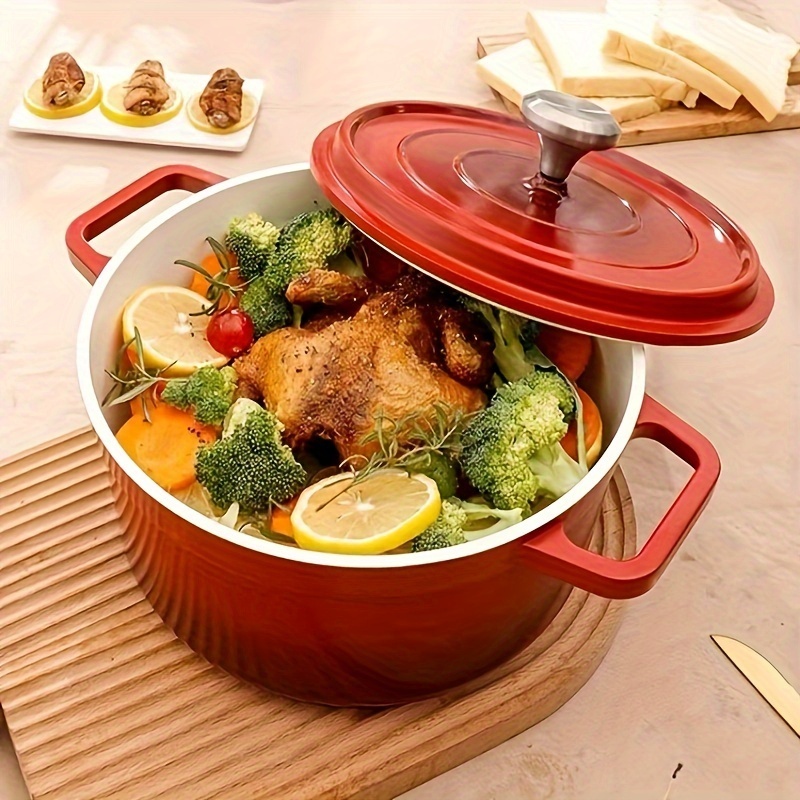 Large Capacity Non-Stick Soup Pot Set Modern Stock Pot Aluminum Universal Casserole Dutch Oven Stainless Steel Cookware for Home · image 4