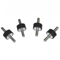 Isolateur de vibrations en caoutchouc personnalisé, type VV, double filetage mâle, fixation par bobine, amortisseur de chocs