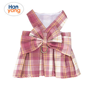 HanYang OEM מותאם אישית כלב שמלת עניבת פרפר רצועת הרתמה סט לרתום שמלת לכלבים קטנים חמוד כלב מחמד ילדה גור קיץ בגדים - Product Image 5