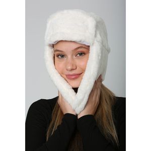 Orejeras de Piel Sintética Blanca para Invierno - Accesorio Cálido para Clima Frío Bere1127 - color crudo - Product Image 4