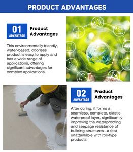 Water-Based JS <b>Polymer</b> Cement Waterproof Coating for Building Exterior Interior Use Warehouse Park Tile Kitchen Wall - Product Image 6