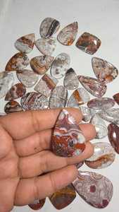 พลอยอะเกตธรรมชาติแบบ Crazy Lace หลากสี รูปทรง Cabochon สำหรับทำเครื่องประดับ คุณภาพดีเยี่ยม แบบ Opalescent Third ขายส่ง - Product Image 5