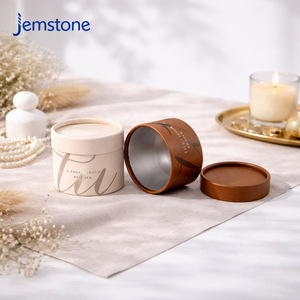 Emballage personnalisé en tube de carton kraft recyclable pour crème pour le visage, emballage en tube de papier rigide pour sel de bain - Product Image 1