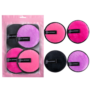Tampons démaquillants réutilisables en <span class=keywords><strong>microfibre</strong></span> écologiques et colorés personnalisés avec éponge - Product Image 6