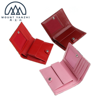 Dompet Pendek Wanita Kulit PU Embos Ular Berkualitas Tinggi Mewah dengan Logo Custom, RFID, dan Kancing Solid dari Polyester, Merk Mount Yanzhi