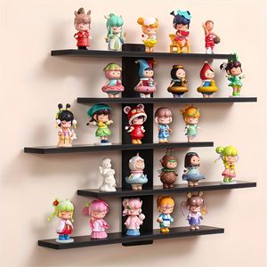 <b>Wall</b>-<b>mounted</b> <b>shelf</b> for bedroom and living room corner, blind box and figurine storage rack, <b>wall</b>-<b>mounted</b> <b>shelf</b> without drilling. - Product Image 1