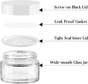 Empty 5g-50g Acrylic Screw Top <b>Plastic</b> Round Cosmetic <b>Jar</b> for Face & Eye Cream Lotion with Skin Care Custom Logo - Product Image 3