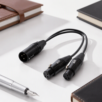 Câble audio XLR mâle vers double XLR femelle, répartiteur 1 entrée 2 sorties, en PVC, conducteurs en cuivre sans oxygène XC1029JSH, pour mélangeurs et microphones, 3 mètres